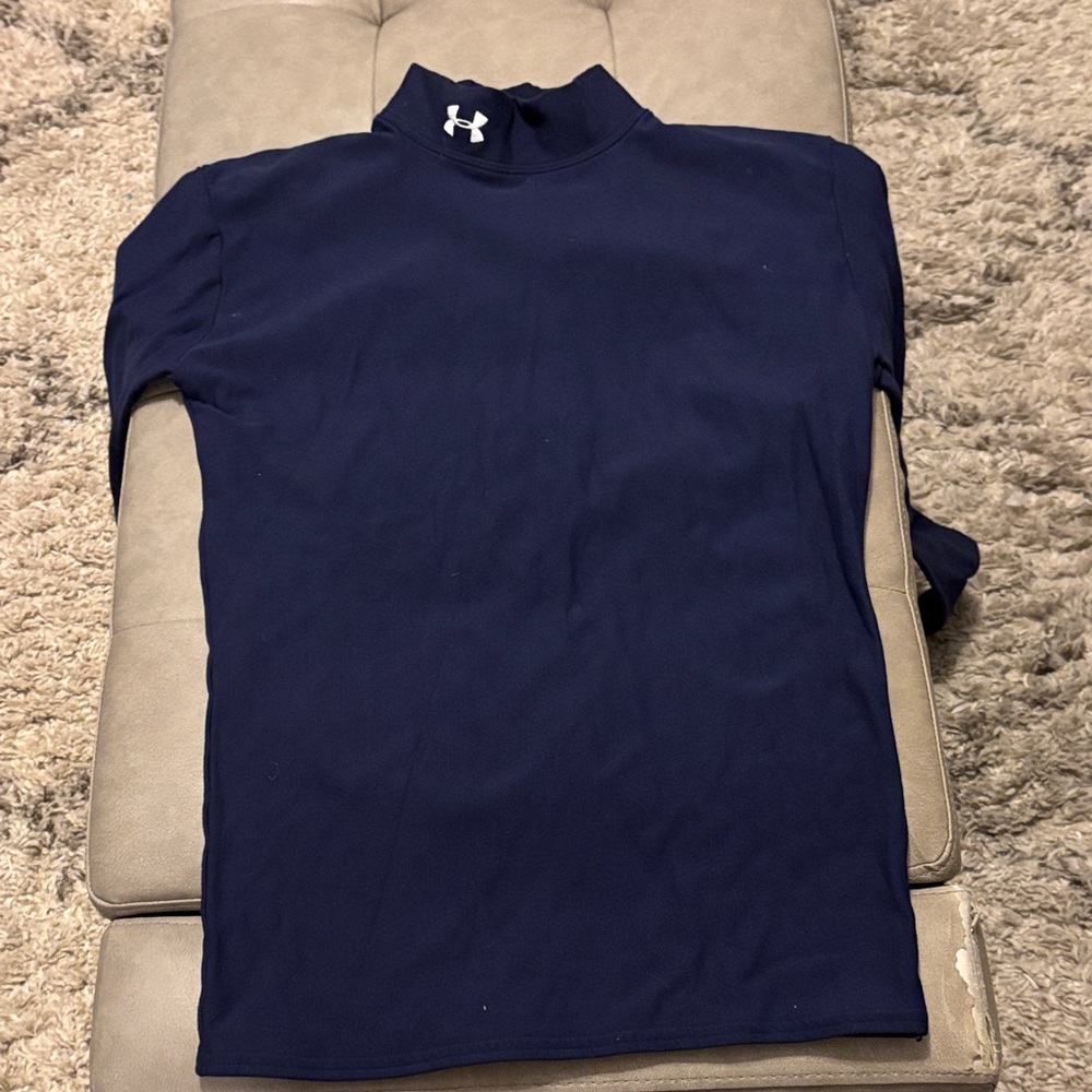 Under Armour Kids Long Sleeve Navy Tee
